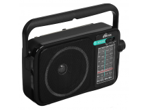 Радиоприемник четырёхдиапазонный RITMIX RPR-303, вход USB Type-C, антенна 360°, аккумулятор на 1200 мАч, черный(1/10)