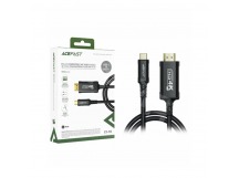 Кабель Type-C - HDMI Acefast C1-10 (ver 2.1, 4K/60 Hz, оплетка нейлон, 1.8 м) Черный