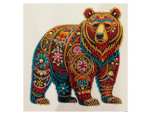 30х30 Алмазная мозайка "Медведь" PSD023 (без подрамника)