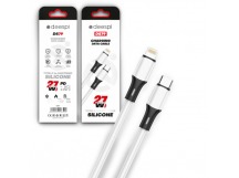 Кабель Lightning -TypeC DEESPI DS79 Silicone 27W (белый) 1м