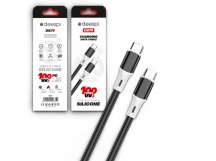 Кабель TypeC - TypeC DEESPI DS79 Silicone 100W (черный) 1м