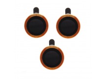 Защитное стекло линзы камеры для iPhone 17 Pro/17 Pro Max (комплект 3 шт.) Оранжевый