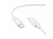 Кабель Type-C - Apple Lightning HOCO X122 PD 27W Silicone (белый) 1м