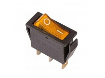 Выключатель клавишный 250V 15А (3с) ON-OFF желтый с подсветкой (RWB-404, SC-791, IRS-101-1C) Rexant