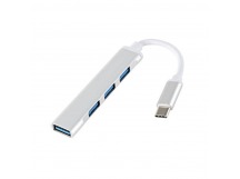 Хаб Type-C DREAM QC07 (4 порта/0.2m) серебристый