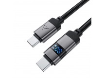 Кабель TypeC - TypeC ACEFAST C15-03 Display (черный) 1.2м