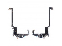 Шлейф для iPhone 17 Pro Max (A3526) на системный разъем/микрофон Синий - Премиум