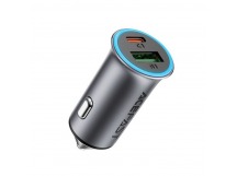 Автомобильное зарядное устройство USB/Type-C Acefast B16 (95W, QC3.0, PD, 1Type-C, 1USB) Серый