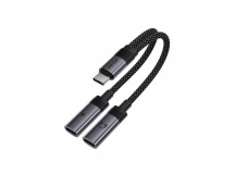 Адаптер Type-C - Type-C + Type-C Acefast J14 Черный