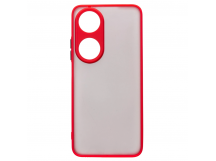 Чехол силиконовый Honor X7B матовый с окантовкой красный