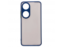 Чехол силиконовый Honor X7B матовый с окантовкой синий