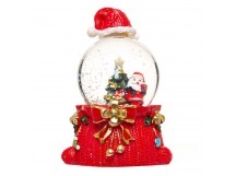 Декор - Снежный шар (подставка "Подарочный мешок") (red) (243468)