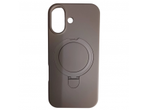 Чехол силиконовый iPhone 17 MagSafe цветной с кольцом серый