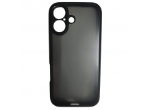 Чехол силикон-пластик iPhone 17 матовый с окантовкой черный