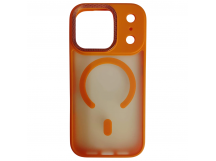 Чехол пластиковый iPhone 17 Pro Max матовый с MagSafe и защитой камеры оранжевый