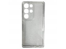 Чехол силиконовый Samsung S25 Ultra прозрачный с блестками SILVER