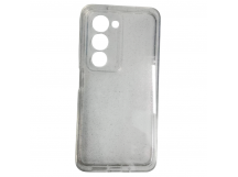 Чехол силиконовый Xiaomi Redmi 15 прозрачный с блестками SILVER