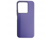 Чехол пластиковый Xiaomi Redmi 15C/POCO C85 ЭкоКожа с оободком сиреневый