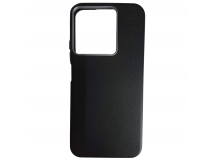 Чехол пластиковый Xiaomi Redmi 15C/POCO C85 ЭкоКожа с оободком черный