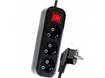 Удлинитель Розетки LP SF513 С/З с переключателем (черный) 3м