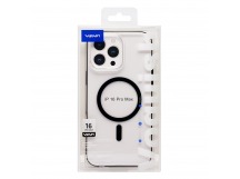 Чехол-накладка - SM041 SafeMag для "Apple iPhone 16 Pro Max" (transparent/black) (243331)