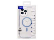 Чехол-накладка - SM041 SafeMag для "Apple iPhone 16 Pro Max" (transparent/blue) (243333)