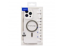 Чехол-накладка - SM041 SafeMag для "Apple iPhone 16 Pro Max" (transparent/silver) (243332)