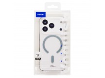 Чехол-накладка - SM041 SafeMag для "Apple iPhone 17 Pro" (transparent/silver) (243320)