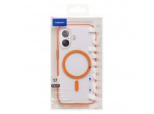 Чехол-накладка - SM041 SafeMag для "Apple iPhone 17" (transparent/orange) (243318)