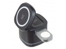 Беспроводное зарядное устройство H32 Box SafeMag 3in1 15W (black) (243555)