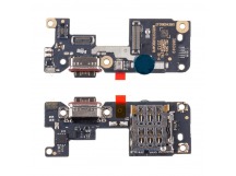 Шлейф для Xiaomi Poco F7 (25053PC47G/25053PC47I) плата системный разъем/разъем SIM/микрофон - Премиум