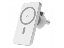 Автодержатель с беспроводной зарядкой Accesstyle Crimson MS магнитный в дефлектор 15W белый