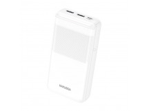 Внешний аккумулятор 20 000 mAh KAKUSIGA KSC-1097 (2USB/PD/Micro/LED инд.бат) белый