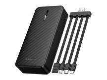 Внешний аккумулятор 10 000 mAh BOROFONE BJ84 (USB/PD/4 кабеля/LED инд) черный