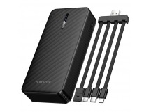 Внешний аккумулятор 20 000 mAh BOROFONE BJ84A (USB/PD/3 кабеля/LED инд) черный
