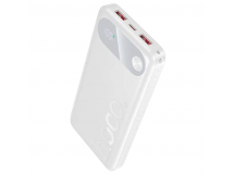 Аккумулятор внешний HOCO J154 Victorious, 10000mAh, PD20Вт, пластик, индикатор, 2 USB, Type-C, цвет: белый (1/64)