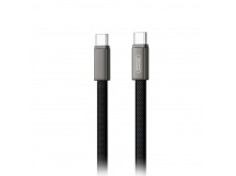 Кабель Type-C - Type-C XO NB-Q307 (60W, PD, оплетка нейлон, сверхтонкий) Черный