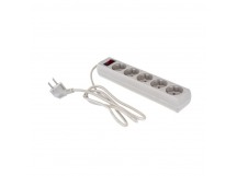 Сетевой фильтр  1.5м, 5 розеток Exegate, SP-5-1.5G, 10А, 2200Вт, с выключателем, серый, пакет, шт