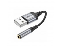 Переходник HOCO LS36A USB - Aux 3.5 (серый)