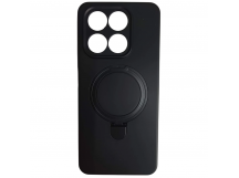 Чехол силиконовый Honor X7D MagSafe цветной с кольцом черный