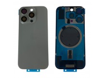 Задняя крышка iPhone 16 Pro (Стекло камеры + Рамка + MagSafe) Оригинал Серый