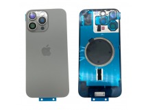 Задняя крышка iPhone 16 Pro Max (Стекло камеры + Рамка + MagSafe) Оригинал Серый