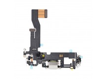 Шлейф iPhone 12/12 Pro на системный разъем + микрофон Белый (Оригинал) Снятый