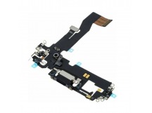 Шлейф iPhone 12/12 Pro на системный разъем + микрофон Черный (Оригинал) Снятый
