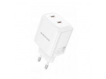 Адаптер Сетевой Borofone BN31 Cargador PD 2*Type-C 3A/45W (white) (241993)