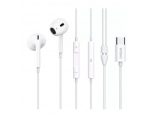 Проводные наушники с микрофоном вкладыши Celebrat E400 Type-C  (white) (243926)