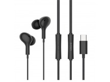 Проводные наушники с микрофоном внутриканальные Celebrat D13 Type-C  (black) (243930)