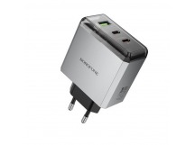 Адаптер Сетевой Borofone BN22 Lena PD 2Type-C/USB 3A/65W (metal gray) (241997)