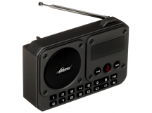 Радиоприемник RITMIX RPR-010, Bluetooth v.5.3, диктофон, USB флэш/microSD, вход AUX, LED дисплей, темно-серый(1/60)
