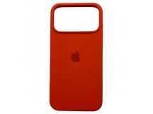 Чехол iPhone 17 Pro Max Silicone Case (c Лого) №39 Оранжево-Красный
